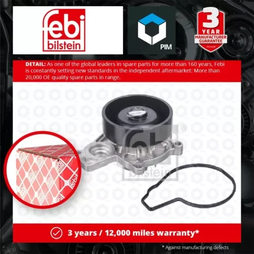 Water Pump fits BMW 218D F45, F46 2.0D 2013 on Coolant 11518577893 Febi Quality Parts