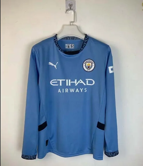 2024/2025 Long Sleeve Manchester City Home Football Shirt 1:1 Thai Quality