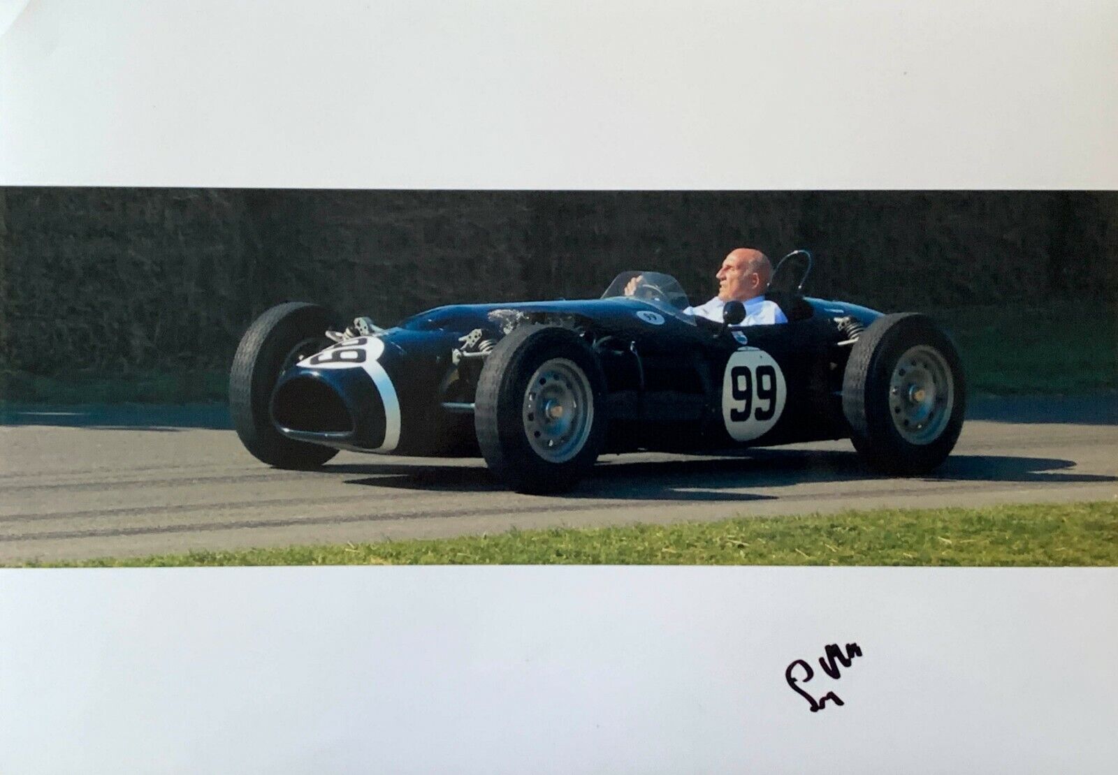 Stirling Moss Ferguson Project 99 Hand Signed Autograph F1 Mercedes Cooper ERA