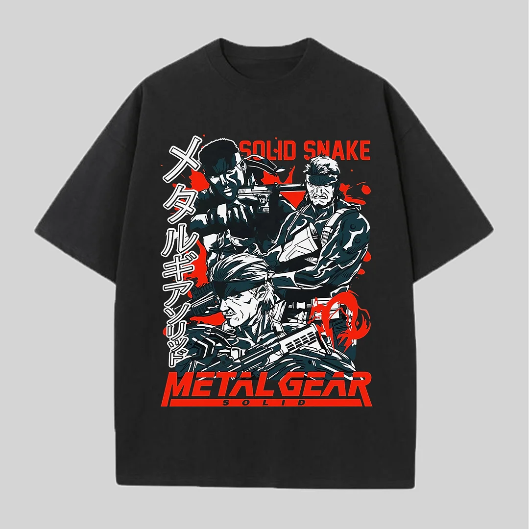 Metal Gear Solid Printed Oversized Unisex T-shirts