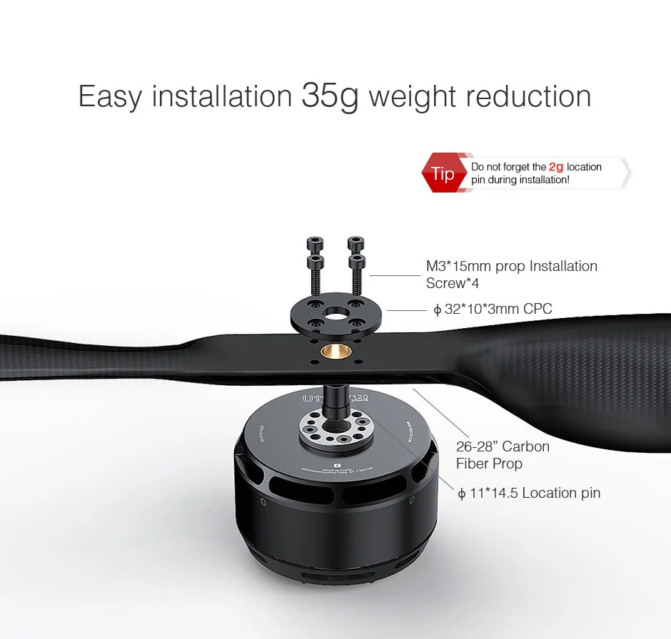 ドローン用モータ　u11 kv120 TMOTOR U11 II KV120 Drone High Efficiency Multirotor Motors