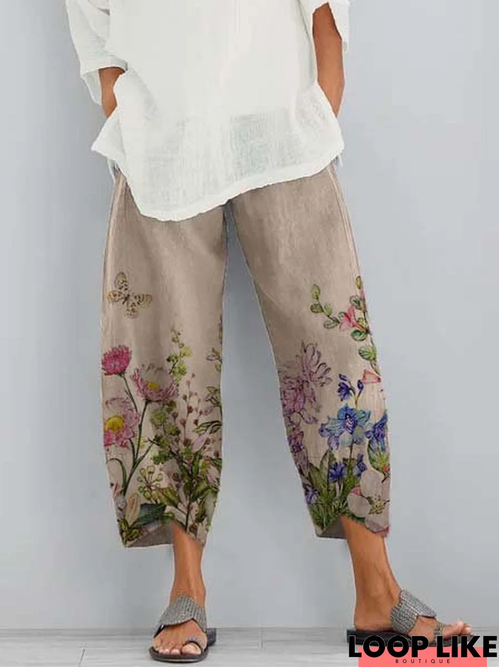 Women Summer Floral-Print Casual Bottoms