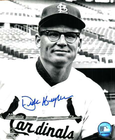 Signed 8x10 DICK HUGHES St. Louis Cardinals Autographed Photo Poster painting - w/COA