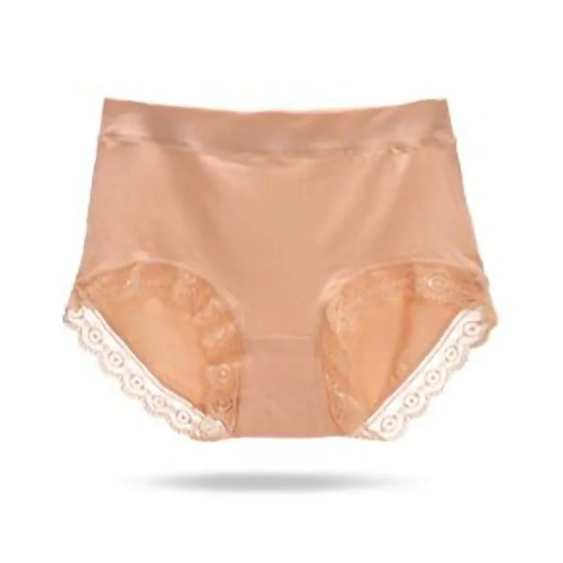 Women's Cotton Underwear Sexy Lace Panties Plus Size Fashion Solid Color  Briefs High Waist Seamless Underpants Female Lingerie