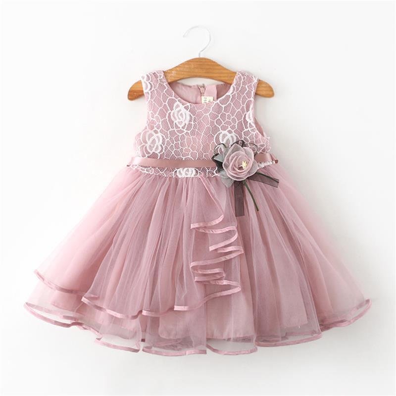 Summer Little Girls Flower Princess Dress Children Casual Clothing Tutu 2 3 4 5 6 Years Baby Kids Birthday Party Tulle Vestidos