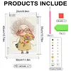 Diamond Painting-DIY Special Shaped Drill Pearl Painting Grandma Holding Flowers(30x40cm)