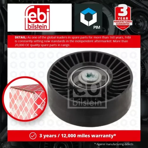 Aux Belt Idler Pulley fits BMW 118D 2.0D 06 to 13 Guide Deflection 11287556251 Parts