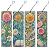(US Local)4Pcs Special Shape Books Flowers 5D DIY Diamond Painting Bookmark Craft Kit