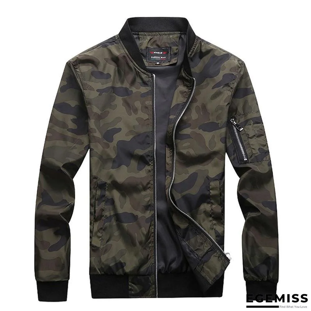 Men Camouflage Coats Camo Outwear Plus Size Bomber Jacket | EGEMISS