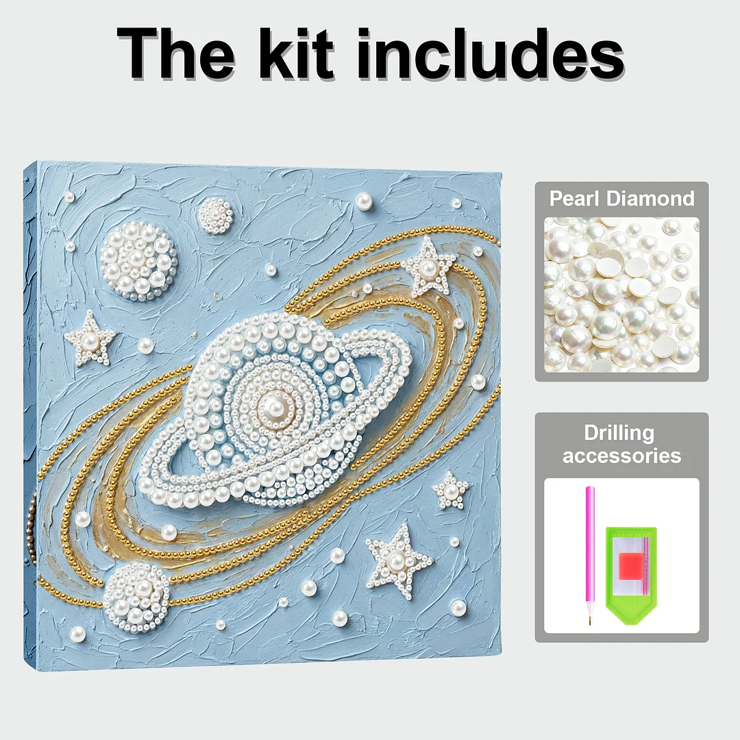 Starry Sky - DIY Pearl Diamond Art Kit With Frame 25*25cm