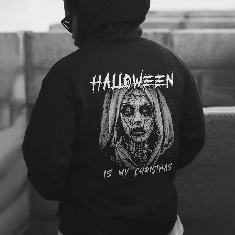 Halloween Is My Christmas Printed Men's Hoodie -  