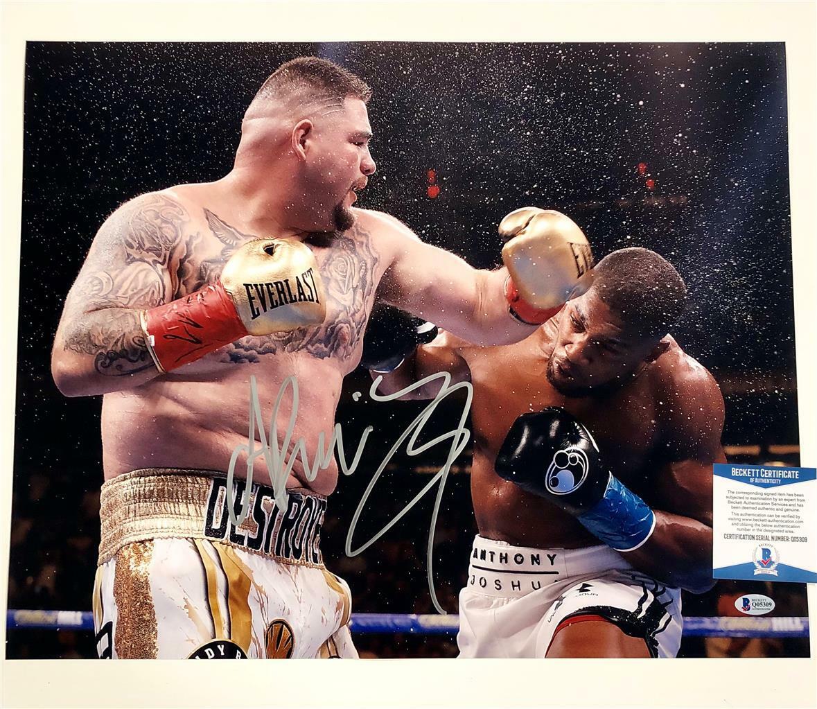 ANDY RUIZ JR Autograph Signed 16x20 Photo Poster painting vs. Anthony Joshua A ~ Beckett BAS COA