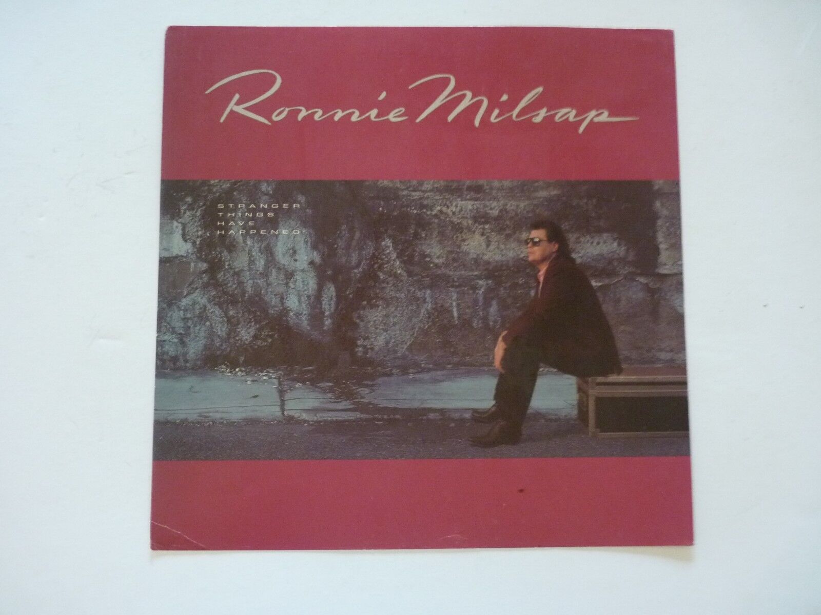 Ronnie Milsap Stranger Things Have Happened LP Record Photo Poster painting Flat 12x12 Poster