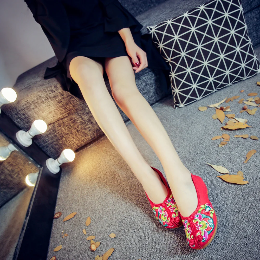 Colourp Colourp Head Shoes Opera Shoes Embroidered Cloth Shoes Ethnic Wind Spring Autumn Women's Shoes Single Shoes