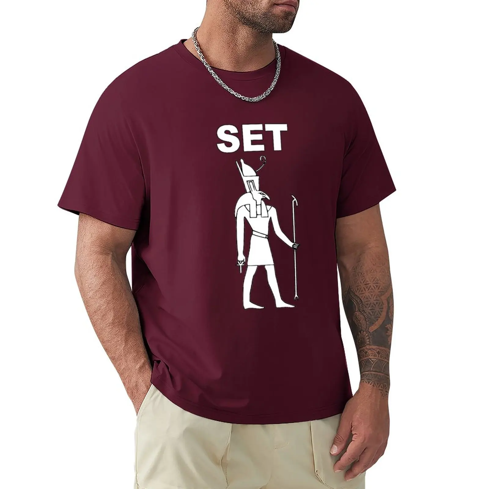 Gandisa Ancient Egyptian God Set T-Shirt heavyweights blanks quick drying heavy weight t shirts for men