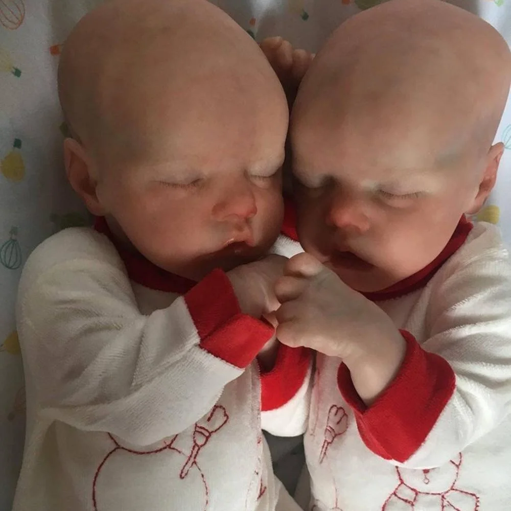 17'' Real Lifelike Twins Tamika and Gaborne Reborn Baby Doll Girl Toy