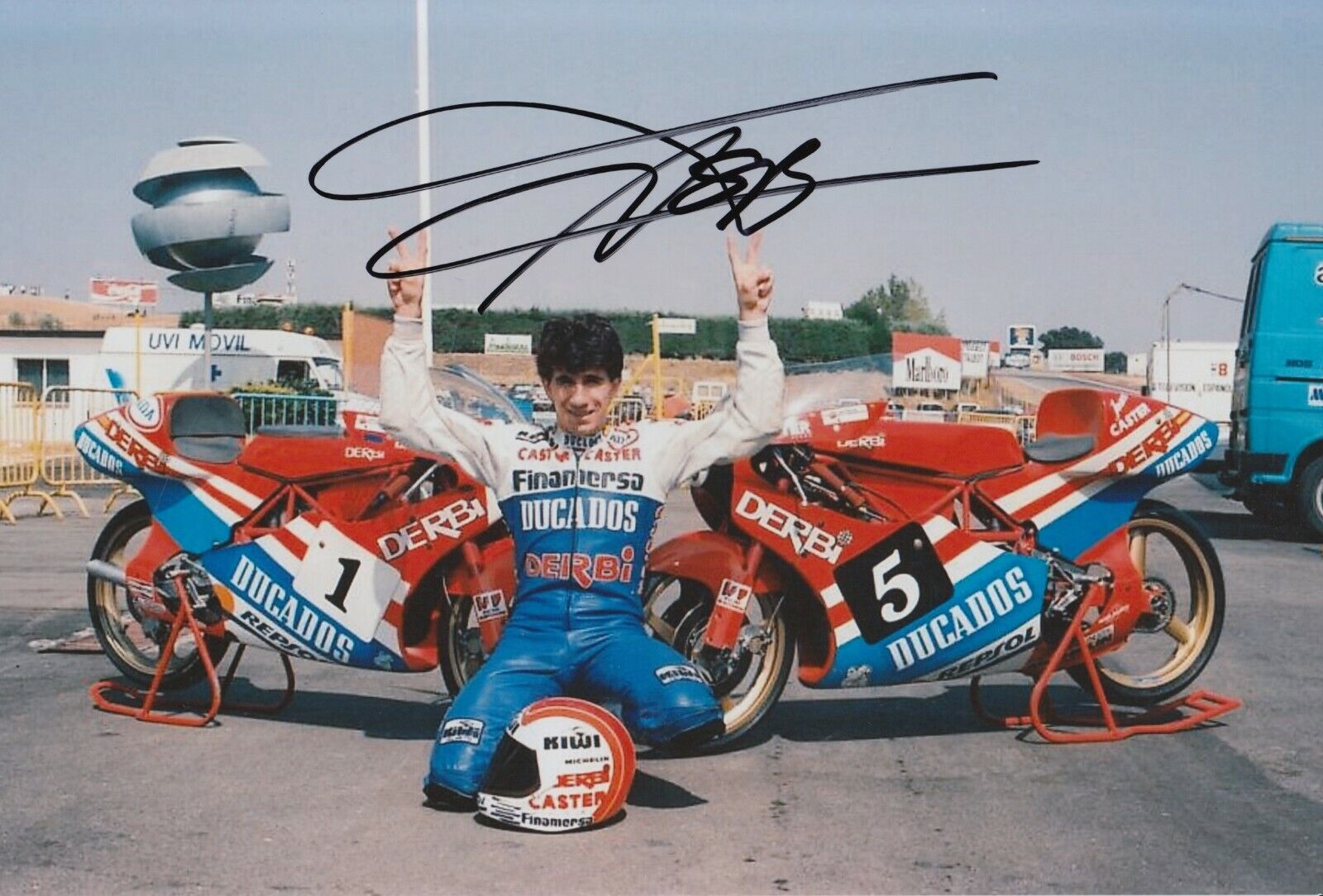 Jorge Martinez Hand Signed 12x8 Photo Poster painting - MotoGP Autograph.