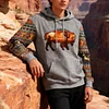 💥 2025 Hot Sale!Men's Ethnic Graphic Hoodie, Tribal Print, Casual 3D Sweatshirt, Vacation Wear, Street Style Sweatshirt
