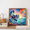 5D DIY Full Round Drill Diamond Painting Goldfish and Cat Home Decor 40x40cm
