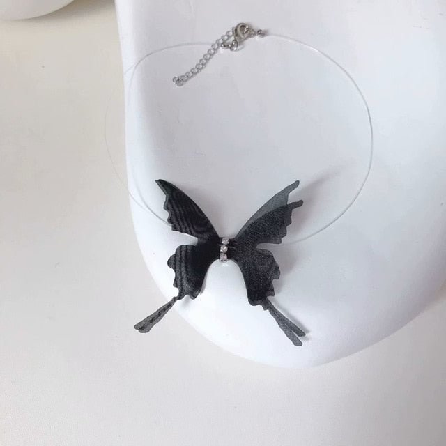 YOY-Sexy Black Lace Butterfly Chokers Necklaces