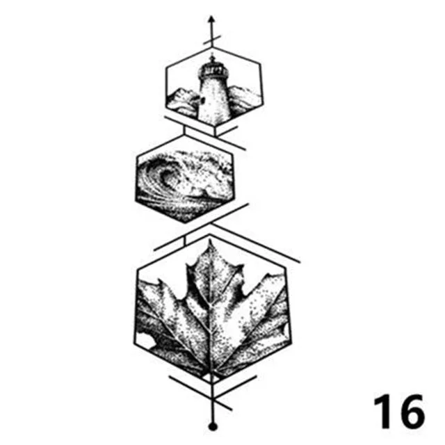 Waterproof Tattoo Stickers Cute Pattern Fake Tattoos Love Hourglass Sexy Girl Arm Clavicle Animal Wolf Temporary Tatoo Sticker