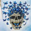 DIY Skull butterfly shaped diamond painting one-shoulder chain lady bag
