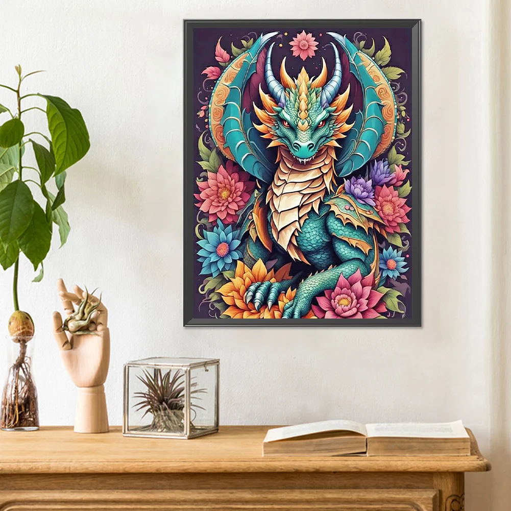 Diamond Painting - Full Round Drill - Colorful Dragon(Canvas|30*40cm)