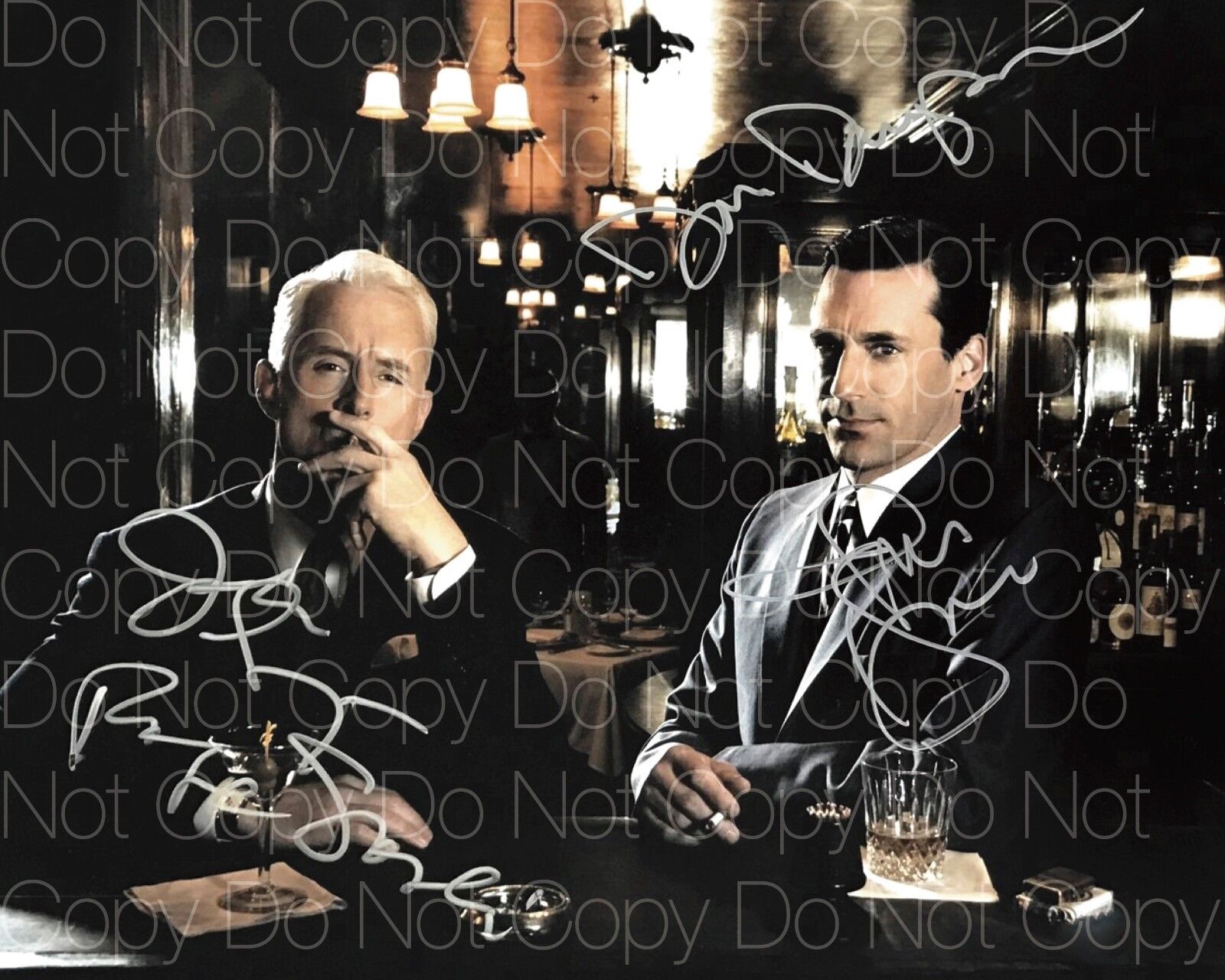 Mad Men signed 2 Jon Hamm John Slattery 8X10 Photo Poster painting picture poster autograph RP