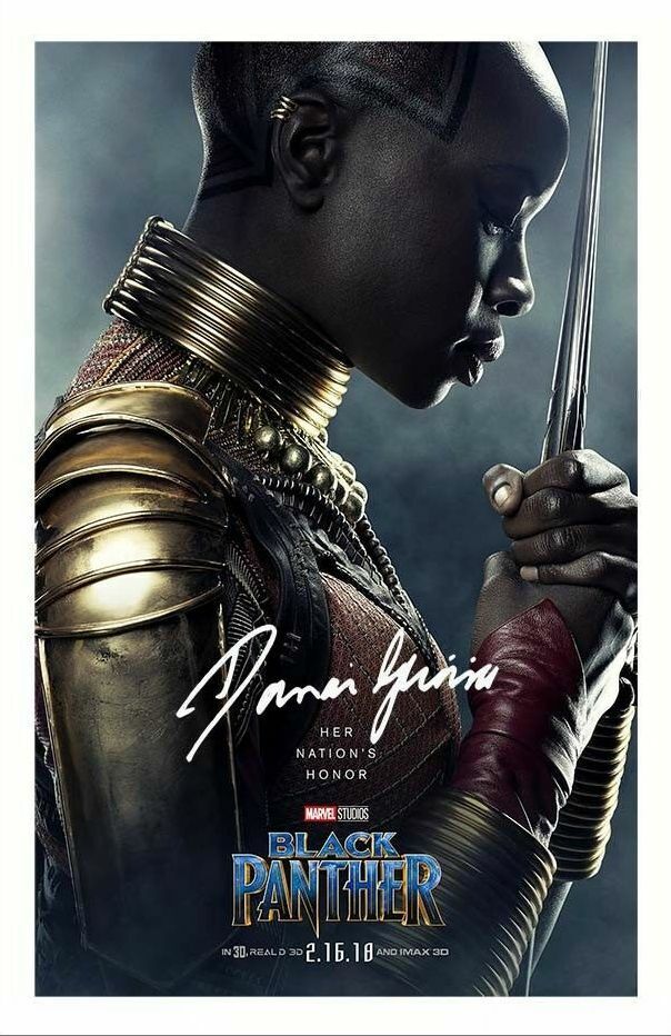 DANAI GURIRA - BLACK PANTHER AUTOGRAPH SIGNED Photo Poster painting POSTER PRINT