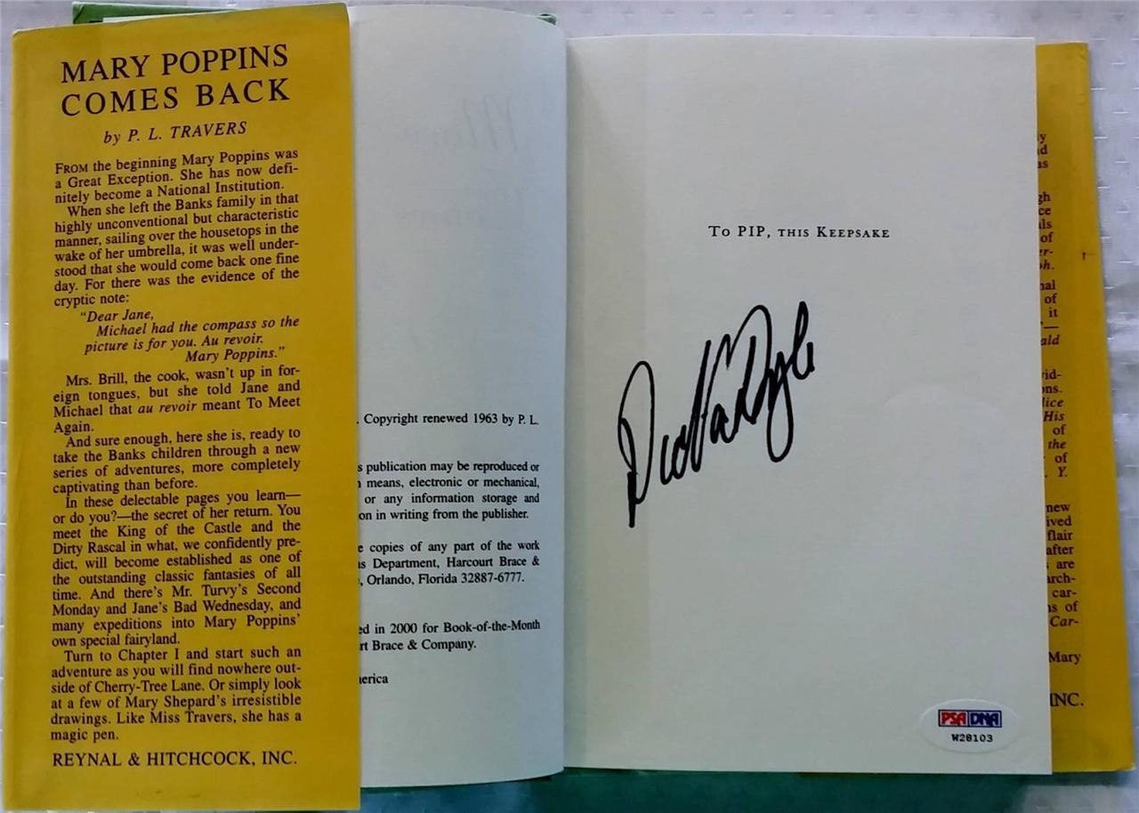 DICK VAN DYKE MARY POPPINS COMES BACK SIGNED AUTO BOOK PSA/DNA DISNEY 2000