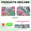 2 Pack Peacock DIY Diamond Art Spiral Notebook Kit 80 Pages No Lines