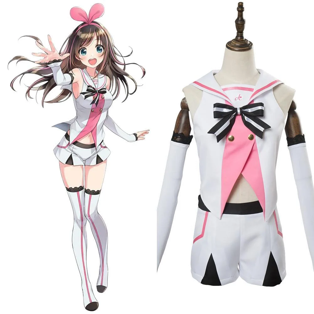 Kizuna Ai A I Channel Virtual Youtuber Uniform Cosplay Costume