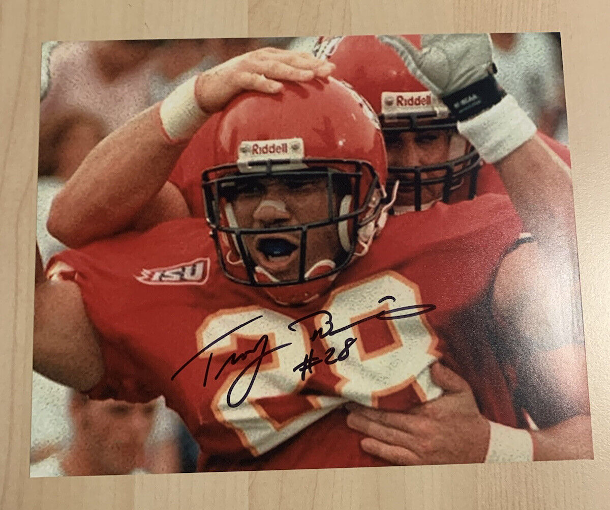 TROY DAVIS HAND SIGNED 8x10 Photo Poster painting IOWA STATE CYCLONES LEGEND AUTOGRAPHED COA