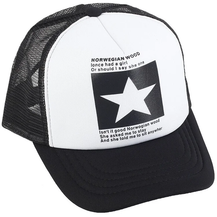 Summer Trend Brand Snapback Caps Openwork Pentagram Cotton Baseball Cap Mens Womens Hip Hop Dad Hats Trucker Mesh Hat