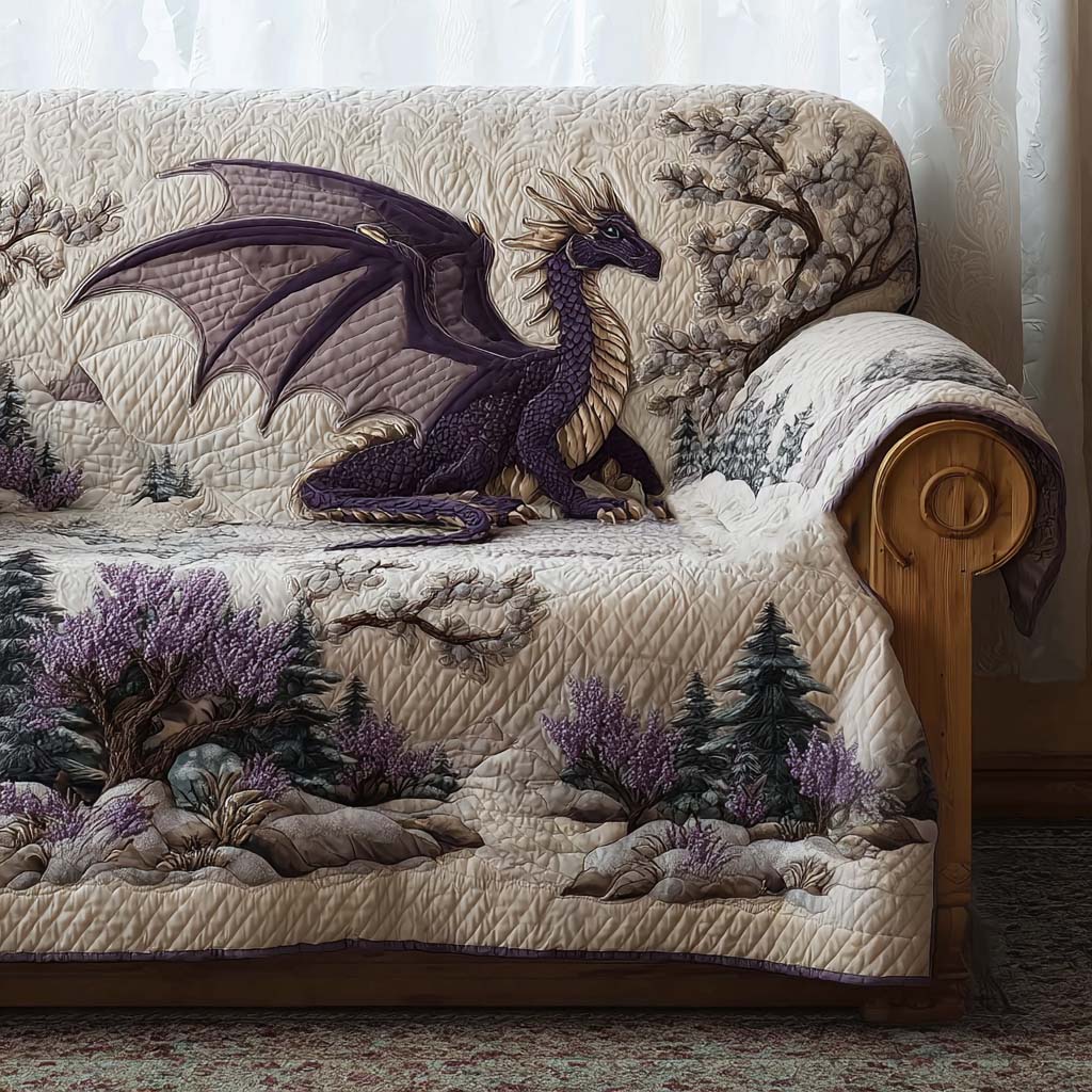 Majestic Dragon Quilted Sofa Cover NCU0NT11179 everthome