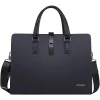 Men's business large capacity genuine leather bag