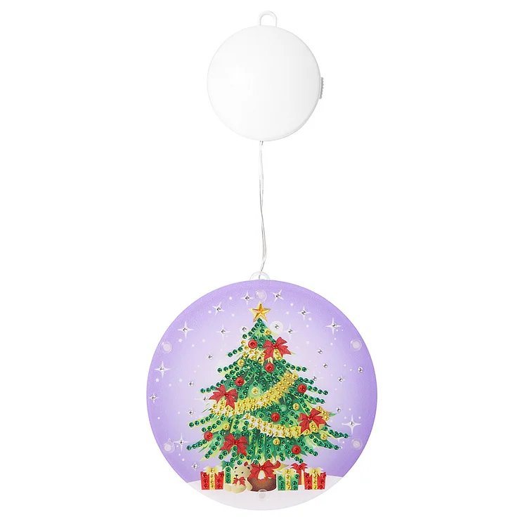 Christmas Ornament Kit Special Shape Rhinestone DIY 5D Diamond Painting LED  Lights Christmas Diamond Art Pendant Lamp Xmas Home Decoration Gift 