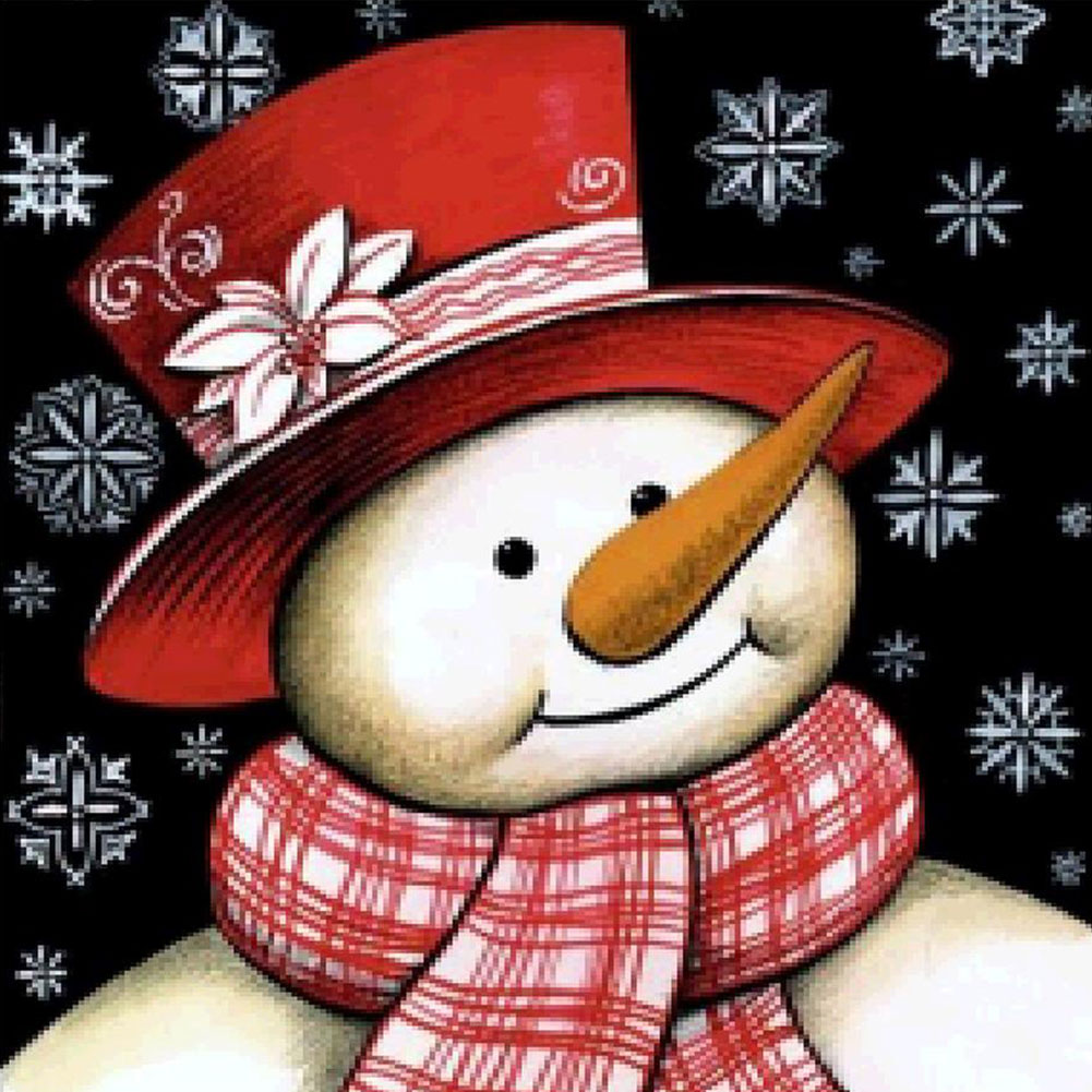 

Christmas Snowman - Round Drill Diamond Painting - 40*40cm, 501 Original