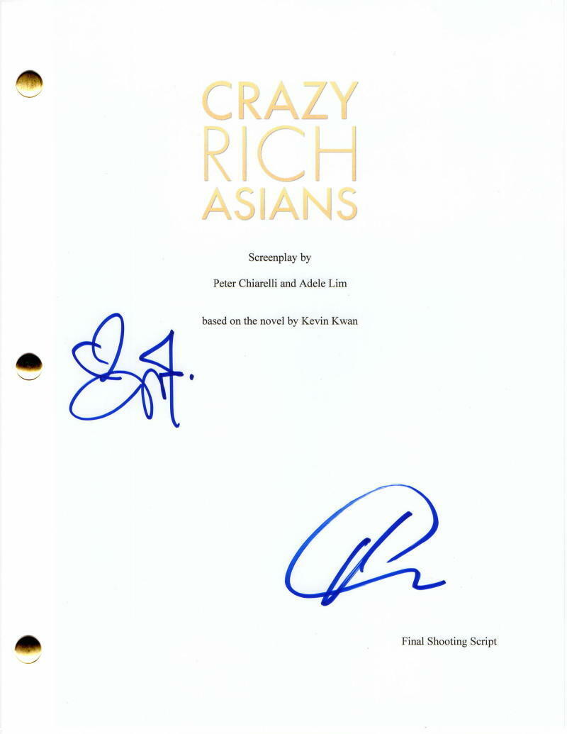 MICHELLE YEOH & HENRY GOLDING SIGNED AUTOGRAPH - CRAZY, RICH ASIANS MOVIE SCRIPT