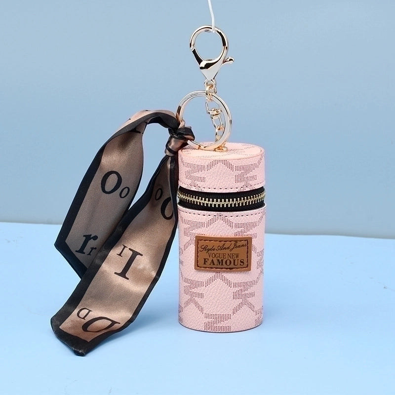 Modern Style Geometric Pu Leather Metal Women’s Bag Pendant Keychain 1 Piece