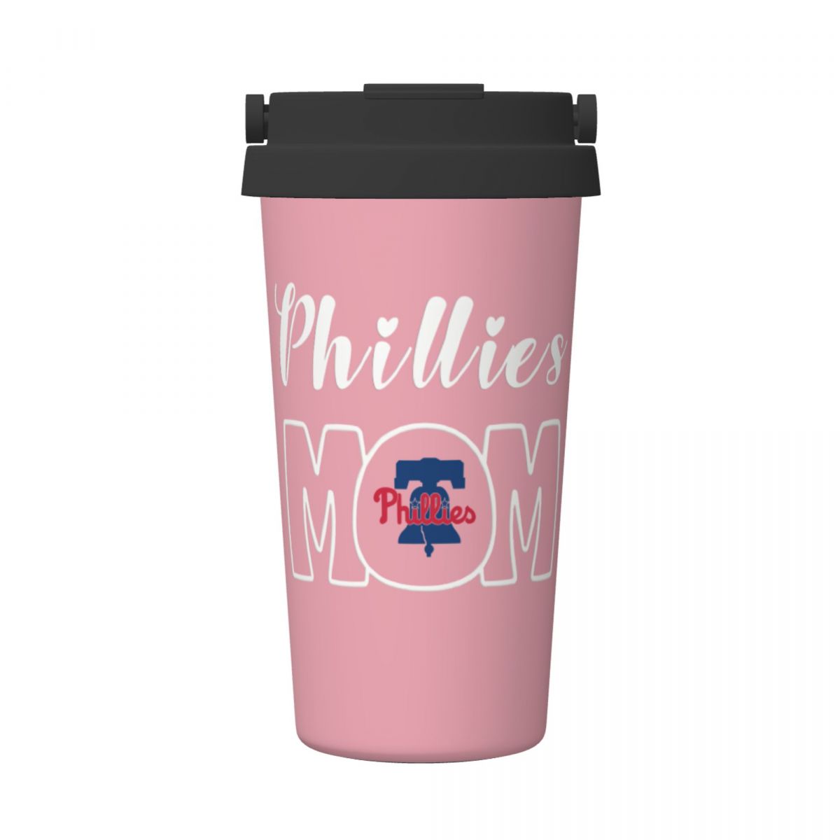Philadelphia Phillies Mom 16oz Vacuum Stainless Steel Tea Tumbler with Lid and Handle