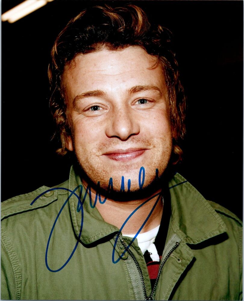 JAMIE OLIVER Signed Autographed FOOD NETWORK CHEF 8X10 Photo Poster painting A