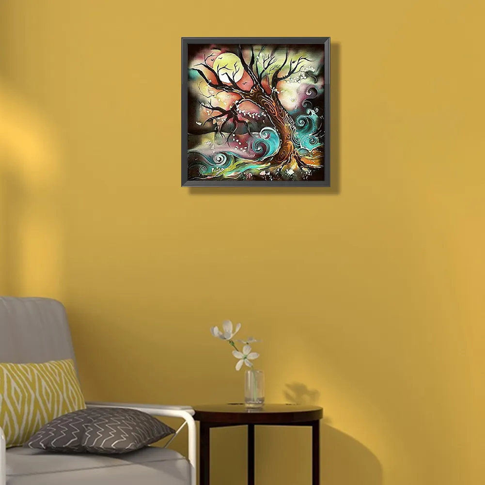Full Round Diamond Painting 35*35cm - Abstract Tree