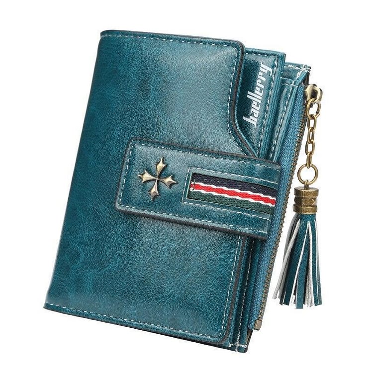 Women Oil Wax Leather Small Wallet