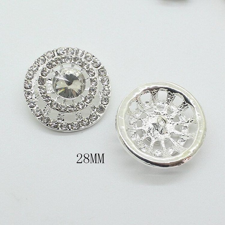 Mix Size Metal Buttons For Clothing Rhingestones Alloy Pearl Button 5pcs/Lot Silver Gold