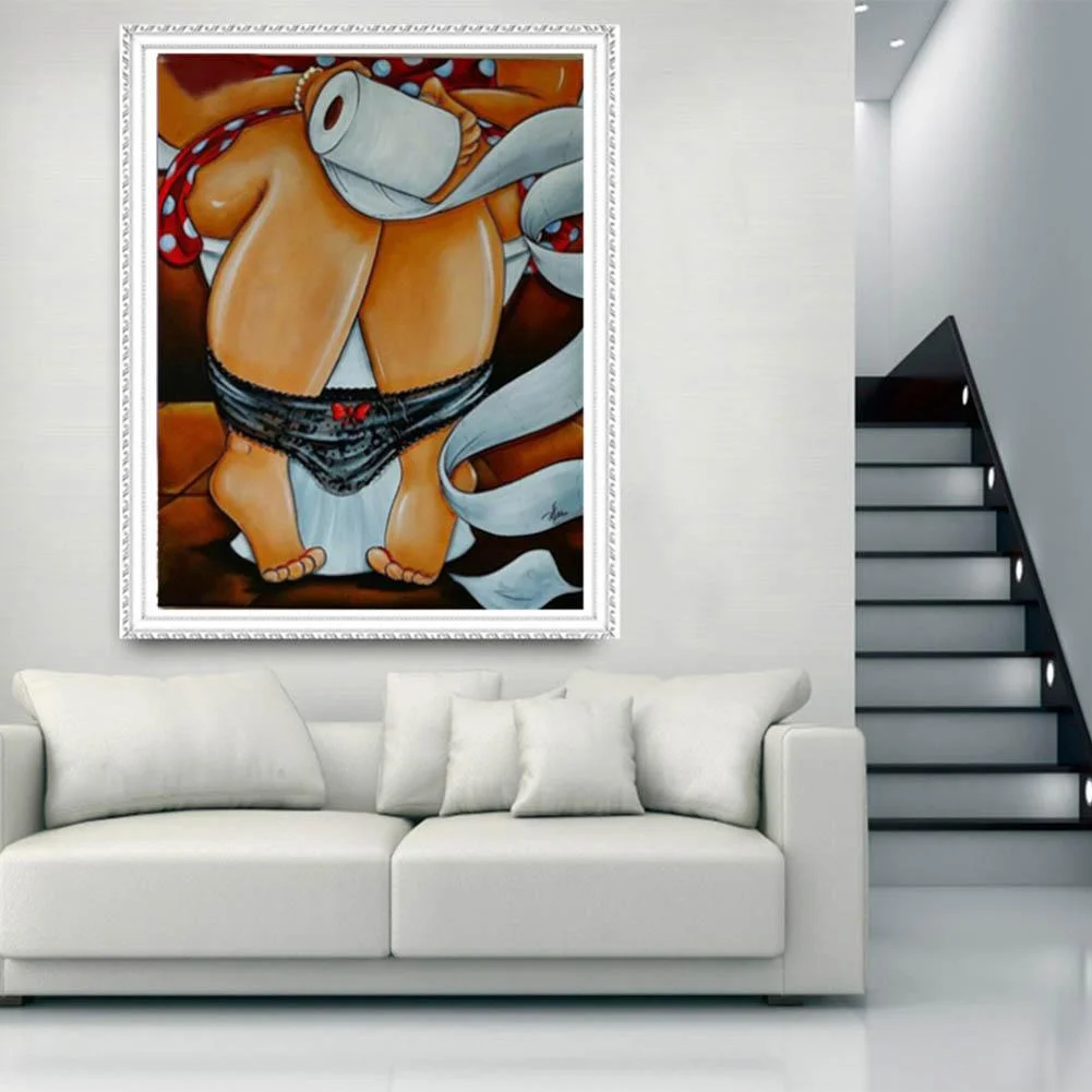 Diamond Painting - Partial Round Drill - Toilet Women(30*40cm)