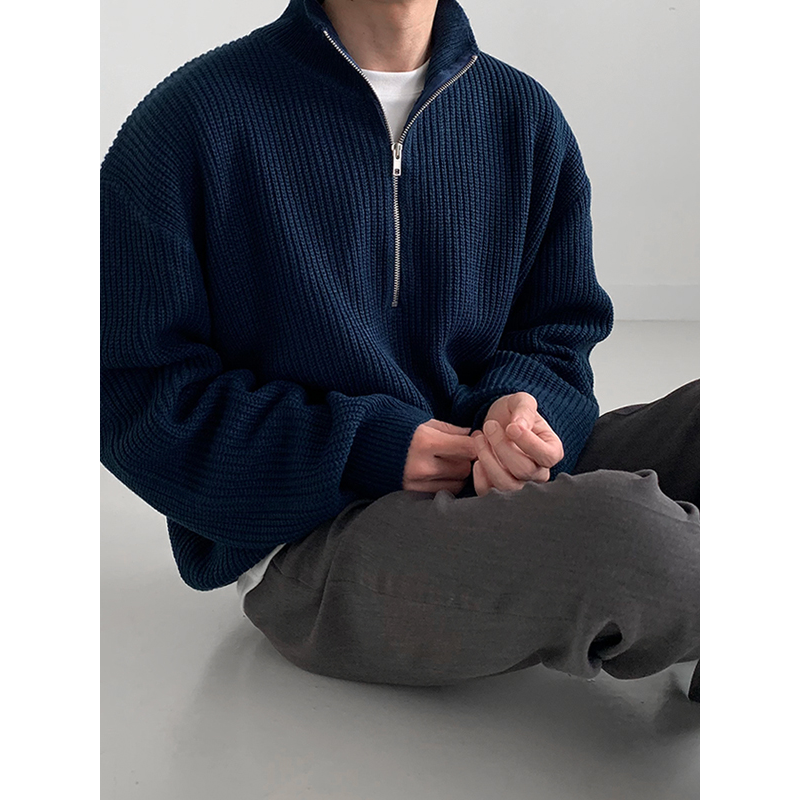 Men's Elegant Lapel Knit Polo Collar Top