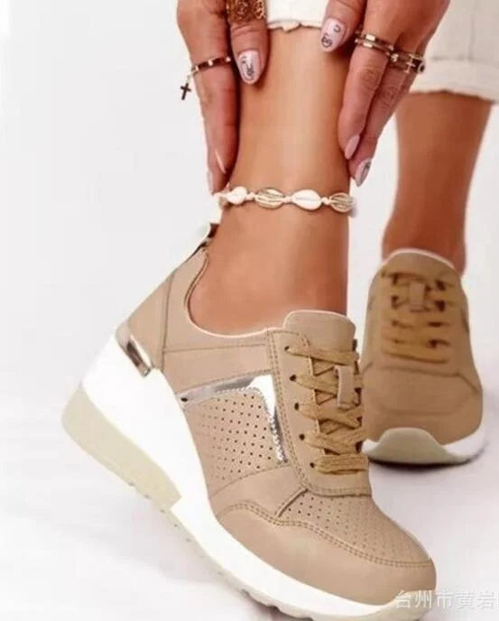 Spring Autumn Women Casual Walking Shoes Height Increasing Sport Wedge Shoes Air Cushion Comfortable Sneakers Zapatos De Mujer
