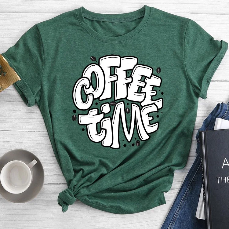 Coffee Time Round Neck T-shirt