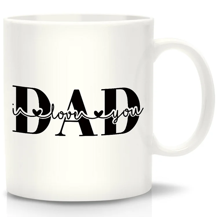 Ceramic Water Cup for Fathers Day I Love You Dad Breakfast Milk Tea Mugs